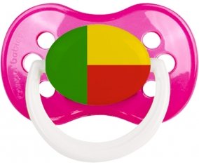 Drapeau Bénin Sucette Anatomique Rose foncé classique