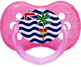 Drapeau Territoire britannique de l'océan Indien Sucete Cerise Rose à paillette