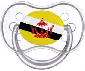 Drapeau Brunei Darussalam Sucette Anatomique Transparente classique