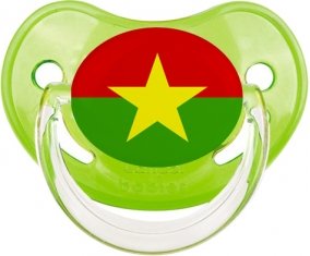 Drapeau Burkina Faso Sucette Physiologique Vert classique