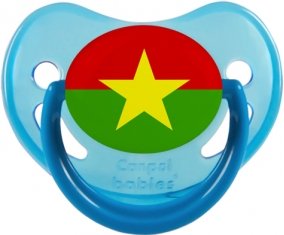 Drapeau Burkina Faso Sucette Physiologique Bleue phosphorescente