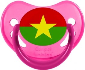 Drapeau Burkina Faso Sucette Physiologique Rose phosphorescente