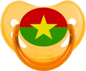 Drapeau Burkina Faso Sucette Physiologique Jaune phosphorescente