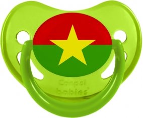 Drapeau Burkina Faso Sucette Physiologique Vert phosphorescente