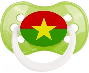 Drapeau Burkina Faso Sucette Anatomique Vert classique