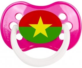 Drapeau Burkina Faso Sucette Anatomique Rose foncé classique