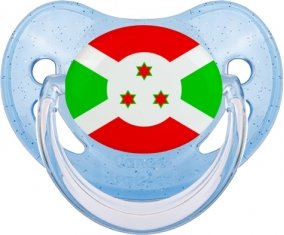 Drapeau Burundi Tétine Physiologique Bleue à paillette