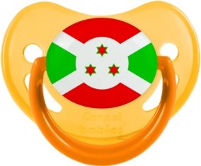 Drapeau Burundi Tétine Physiologique Jaune phosphorescente