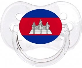 Drapeau Cambodge Sucette Cerise Transparent classique