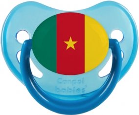 Drapeau Cameroun Sucette Physiologique Bleue phosphorescente