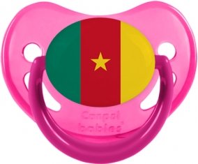 Drapeau Cameroun Sucette Physiologique Rose phosphorescente