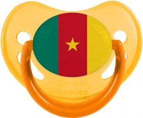 Drapeau Cameroun Sucette Physiologique Jaune phosphorescente