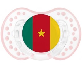 Drapeau Cameroun Sucette LOVI Dynamic Retro-blanc-rose-tendre classique