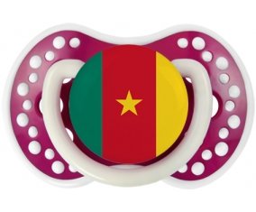 Drapeau Cameroun Sucette LOVI Dynamic Fuchsia phosphorescente