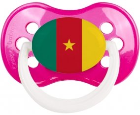 Drapeau Cameroun Sucette Anatomique Rose foncé classique