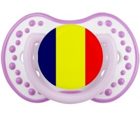 Drapeau Tchad Sucette LOVI Dynamic Blanc-mauve classique