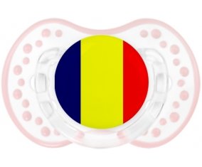 Drapeau Tchad Sucette LOVI Dynamic Retro-blanc-rose-tendre classique