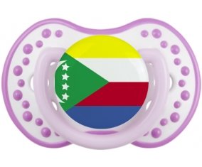 Drapeau Comores Tétine LOVI Dynamic Blanc-mauve classique