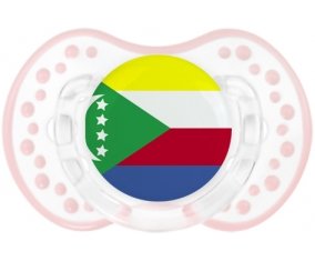 Drapeau Comores Tétine LOVI Dynamic Retro-blanc-rose-tendre classique