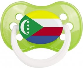 Drapeau Comores Sucette Anatomique Vert classique