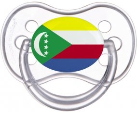 Drapeau Comores Sucette Anatomique Transparente classique