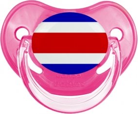 Drapeau Costa Rica Sucette Physiologique Rose classique