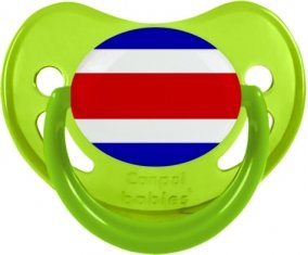 Drapeau Costa Rica Sucette Physiologique Vert phosphorescente