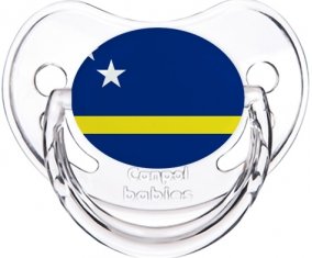 Drapeau Curacao Sucette Physiologique Transparent classique