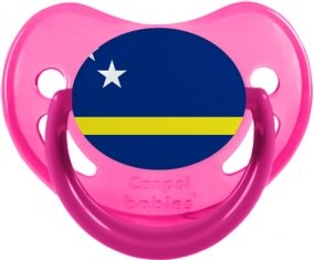 Drapeau Curacao Sucette Physiologique Rose phosphorescente