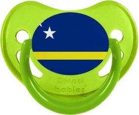 Drapeau Curacao Sucette Physiologique Vert phosphorescente