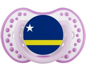 Drapeau Curacao Sucette LOVI Dynamic Blanc-mauve classique