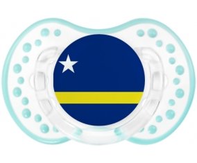 Drapeau Curacao Sucette LOVI Dynamic Retro-blanc-lagon classique