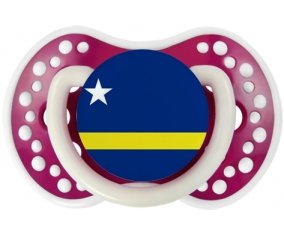 Drapeau Curacao Sucette LOVI Dynamic Fuchsia phosphorescente