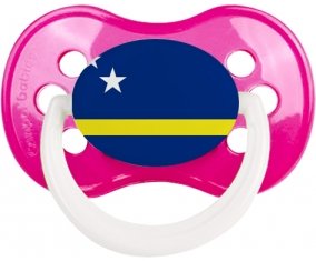 Drapeau Curacao Sucette Anatomique Rose foncé classique