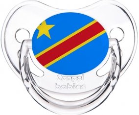 Drapeau République Démocratique du Congo Sucette Physiologique Transparent classique