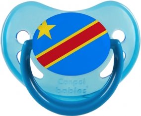 Drapeau République Démocratique du Congo Sucette Physiologique Bleue phosphorescente