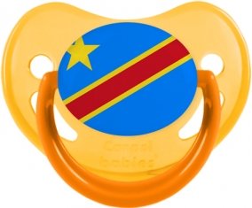 Drapeau République Démocratique du Congo Sucette Physiologique Jaune phosphorescente