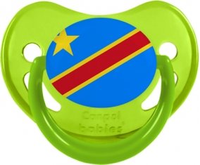 Drapeau République Démocratique du Congo Sucette Physiologique Vert phosphorescente