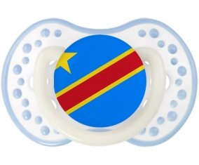 Drapeau République Démocratique du Congo Sucette LOVI Dynamic Blanc-cyan classique