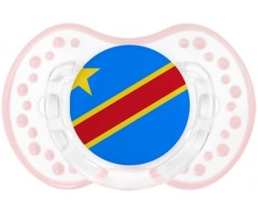 Drapeau République Démocratique du Congo Sucette LOVI Dynamic Retro-blanc-rose-tendre classique