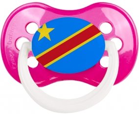 Drapeau République Démocratique du Congo Tétine Anatomique Rose foncé classique