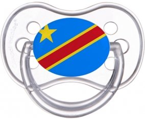 Drapeau République Démocratique du Congo Tétine Anatomique Transparente classique