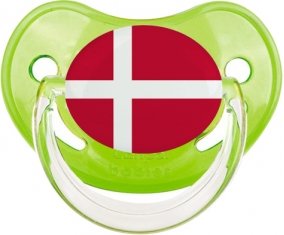 Drapeau Danemark Sucette Physiologique Vert classique