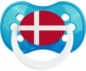 Drapeau Danemark Sucette Anatomique Cyan classique