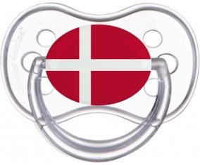 Drapeau Danemark Sucette Anatomique Transparente classique