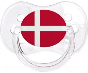 Drapeau Danemark Tétine Cerise Transparent classique