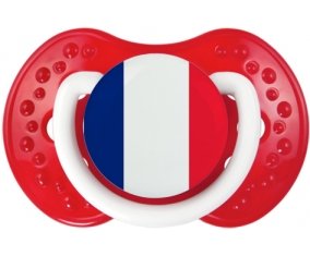 Drapeau France Tétine LOVI Dynamic Blanc-rouge classique