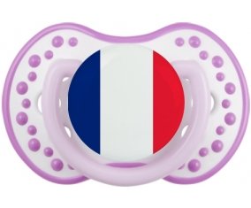 Drapeau France Tétine LOVI Dynamic Blanc-mauve classique