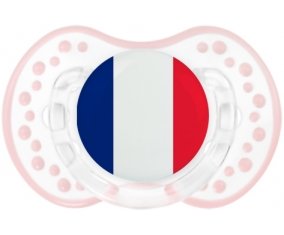 Drapeau France Tétine LOVI Dynamic Retro-blanc-rose-tendre classique