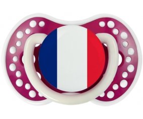 Drapeau France Tétine LOVI Dynamic Fuchsia phosphorescente